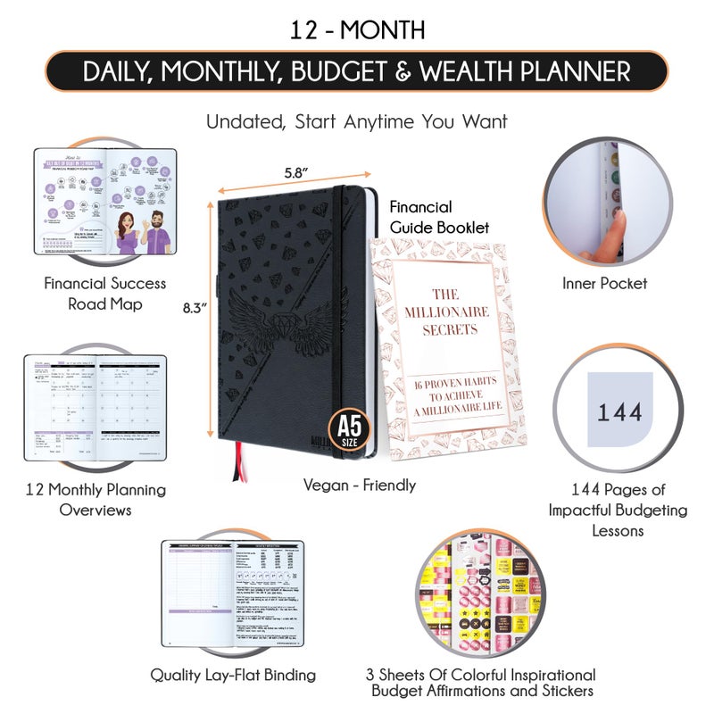 Freedom Mastery Budget Planner and Monthly Bill Organizer - Finance Planner  12-Month Journey to Financial Freedom | Bill Payment Tracker Monthly Organizer  Money Saving & Expense Tracker | Undated Budgeting Journal - Image 2